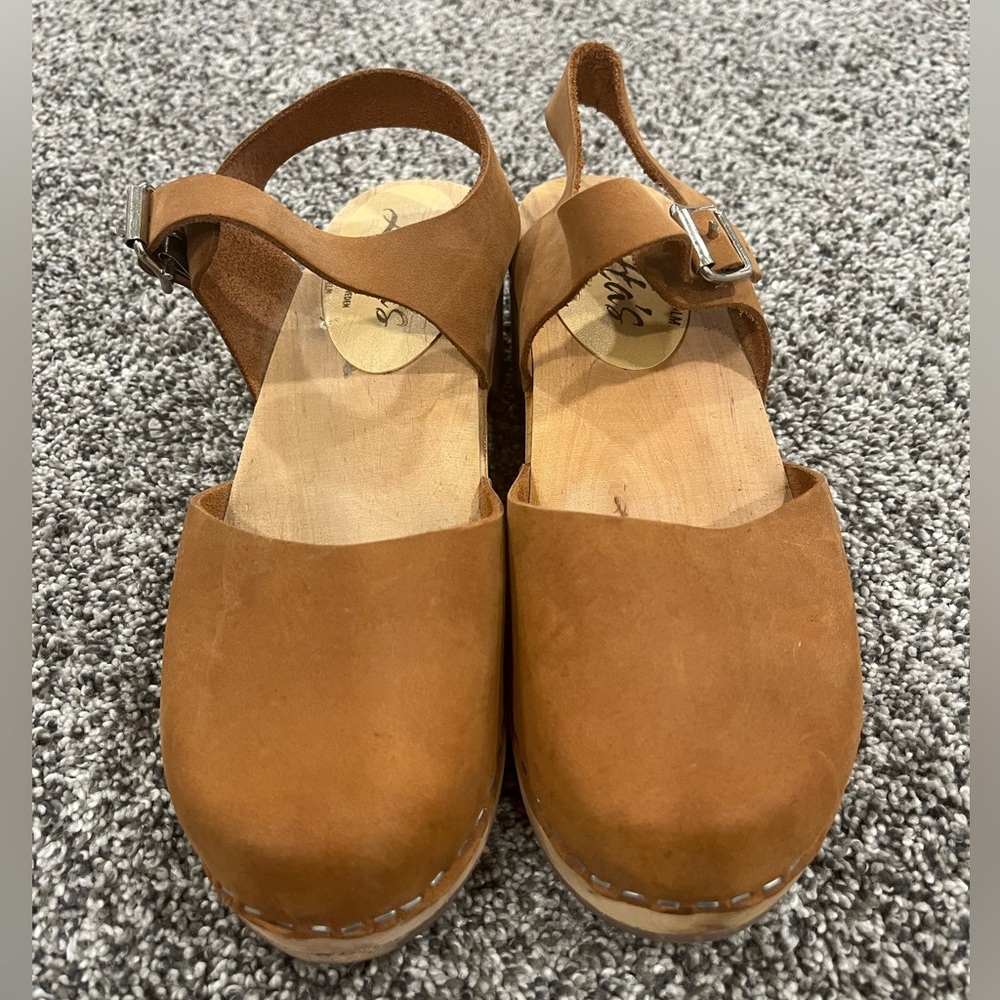 Lotta From Stockholm Brown Nubuck Leather Clogs